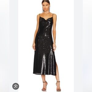 All Saints Black Sequin Dress